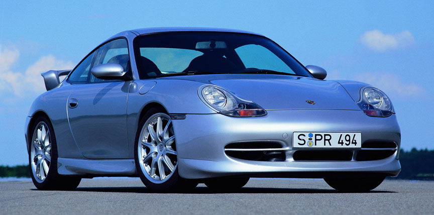 Porsche 911 996.1 GT3 front corner view