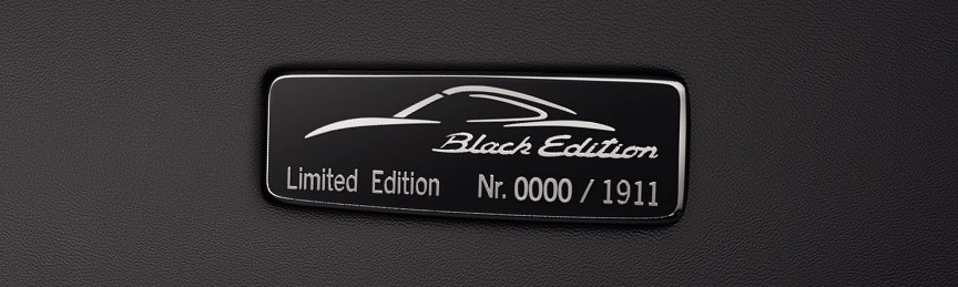 Porsche 911 997 Carrera Black Edition limited edition plaque