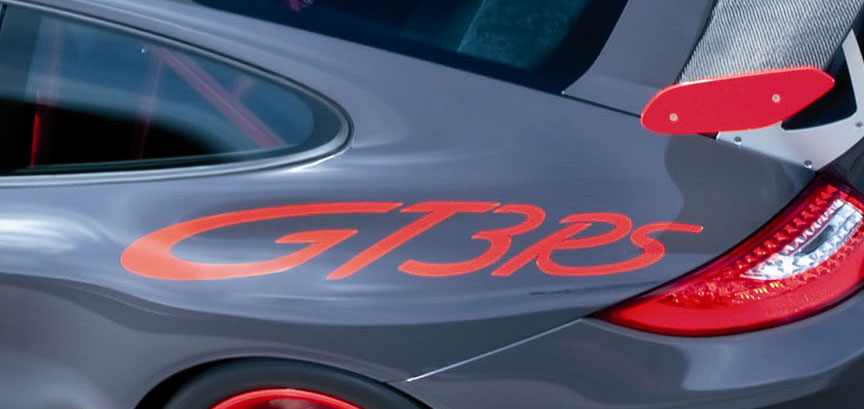 Porsche 911 997.2 GT3 RS 3.8 fender logo