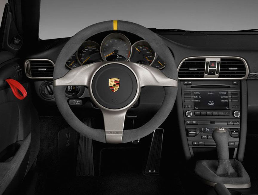 Porsche 911 997.2 GT3 RS 3.8 dashboard, steering wheel, instruments