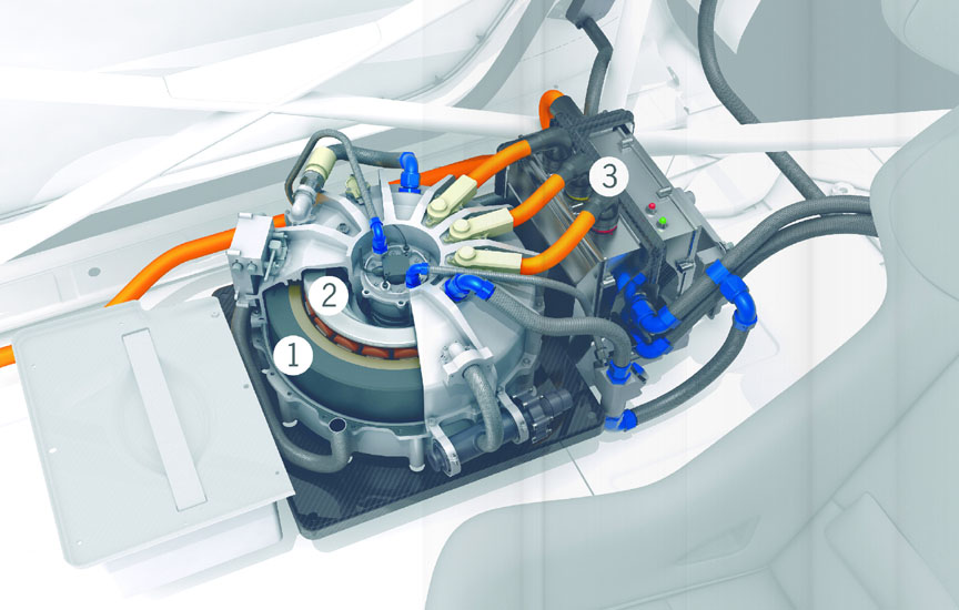 Porsche 911 997 GT3 R Hybrid flywheel battery explained
