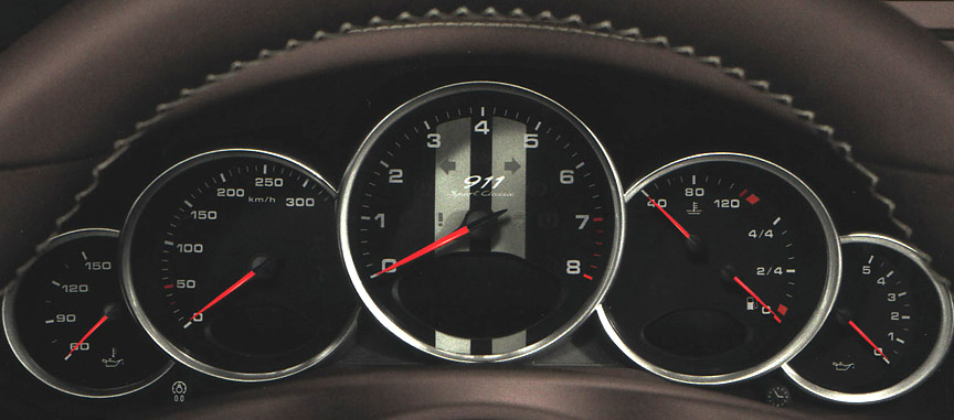 Porsche 911 997 Sport Classic instrument cluster