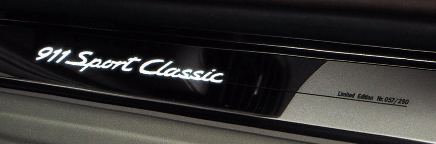 Porsche 911 997 Sport Classic illuminated door sill