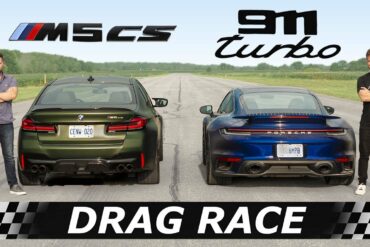 2022 BMW M5 CS vs 2022 Porsche 911 Turbo Drag Race