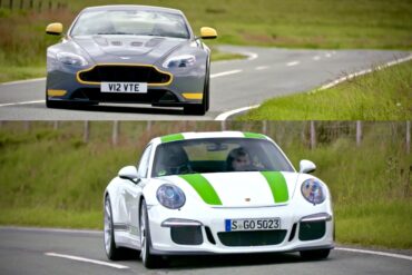 Chris Harris Drives Aston V12 Vantage S Vs Porsche 911 R | Top Gear
