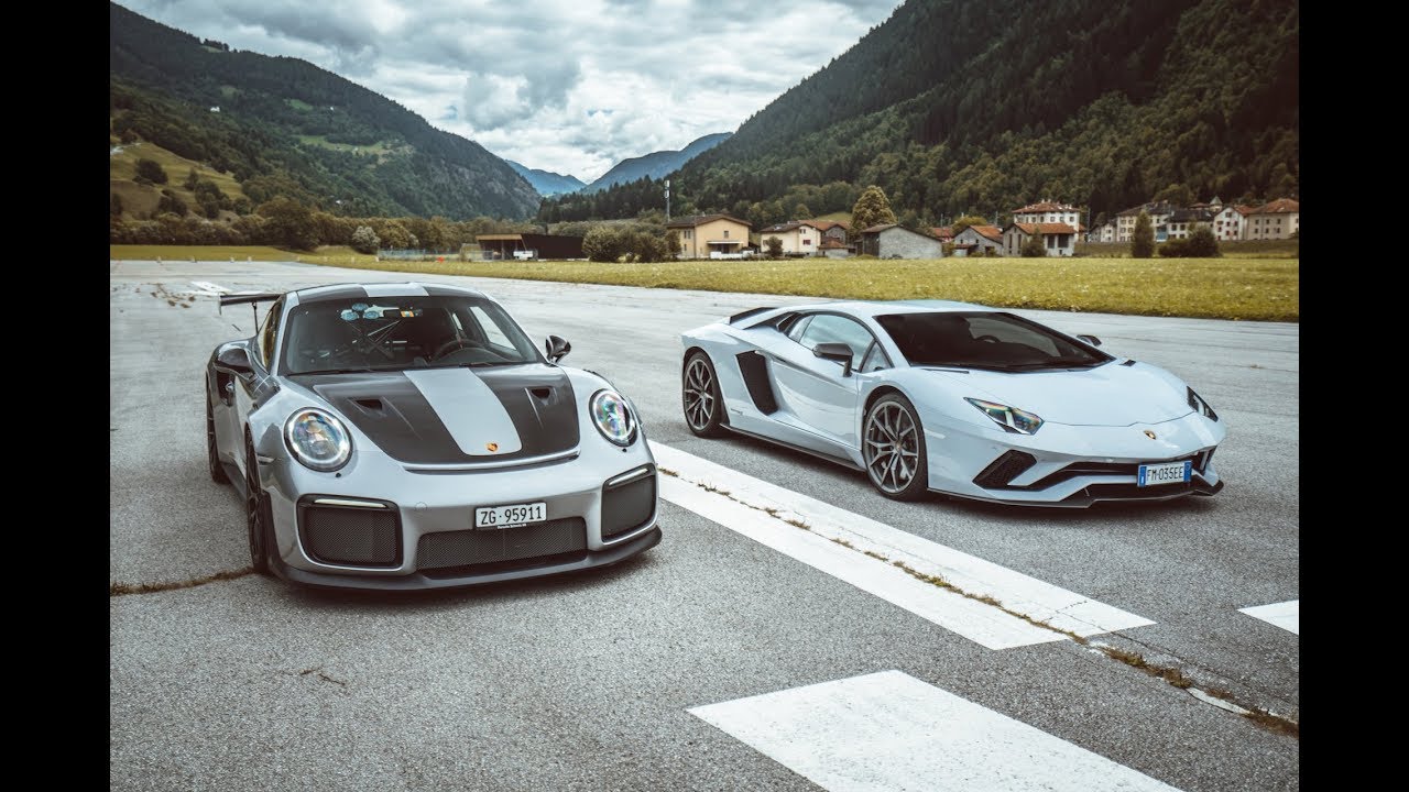 DRAG RACE! Porsche GT2 RS vs Lamborghini Aventador S!