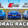 GT-R NISMO v 911 Turbo S v R8 - DRAG RACE