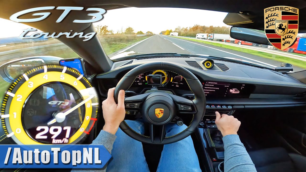 Manual Porsche 992 GT3 Autobahn Top Speed Run