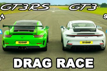 New Porsche 911 GT3 v GT3 RS Drag Race