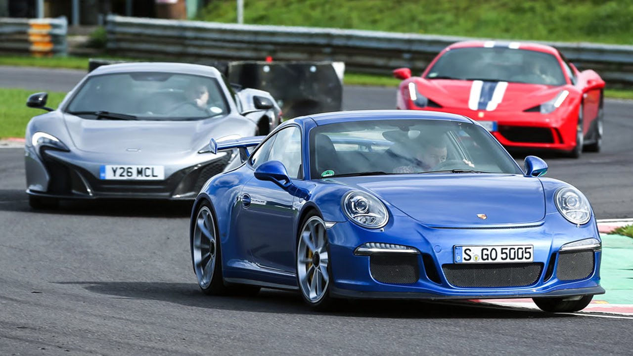 Porsche 911 GT3 vs Ferrari 458 Speciale vs McLaren 650S