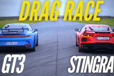 Porsche 992 GT3 VS Corvette C8 : DRAG RACE