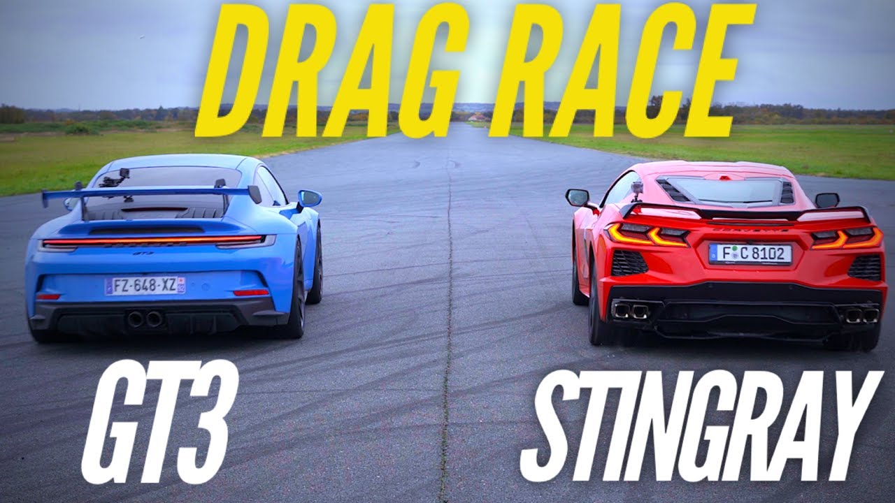 Porsche 992 GT3 VS Corvette C8 : DRAG RACE