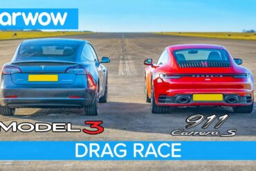 Tesla Model 3 P v Porsche 911 - DRAG RACE *shock result*