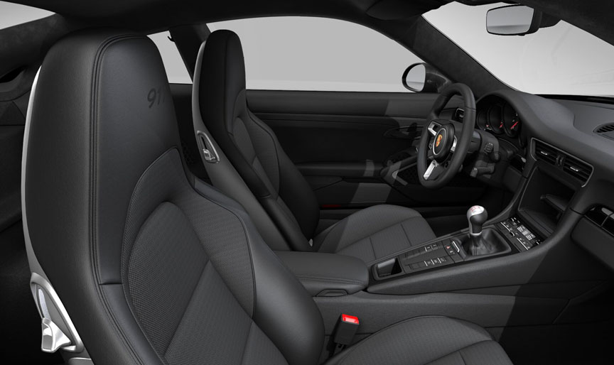 2018 Porsche 911 991 Carrera T standard interior