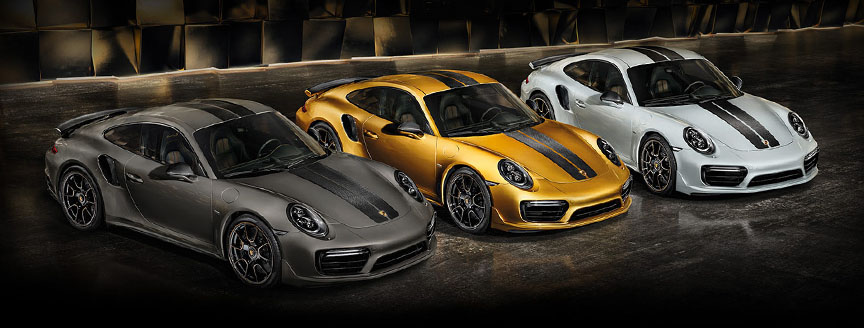 Porsche 911 991 Turbo S Exclusive Series different colors