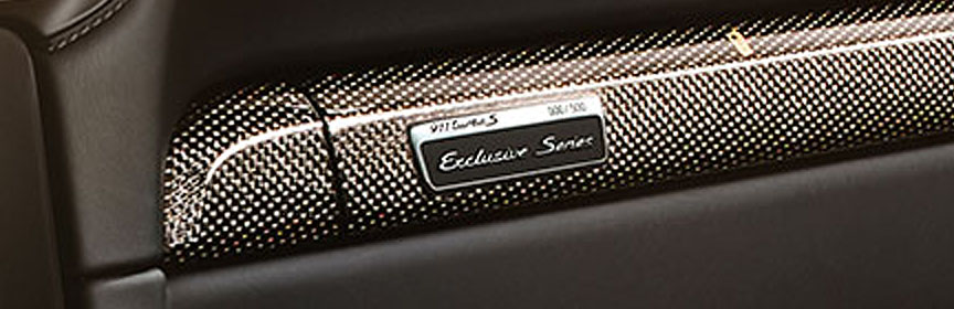Porsche 911 991 Turbo S Exclusive Series dashboard plaque