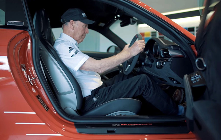 Richard Attwood in Porsche 911 991 Carrera 4 GTS British Legends Edition