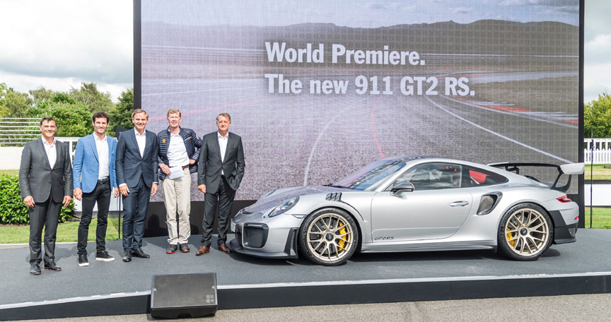 Porsche 911 991 GT2 RS premiere in Goodwood