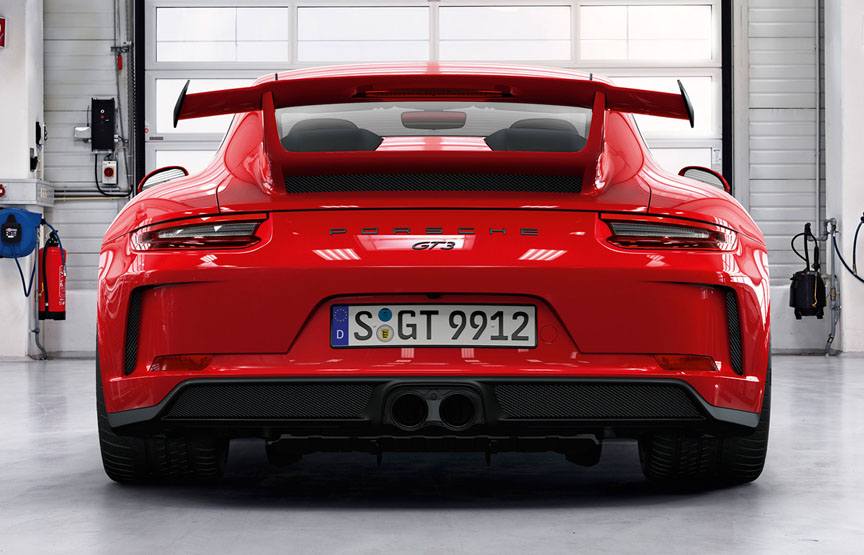 Porsche 911 991.2 GT3 4.0 rear view