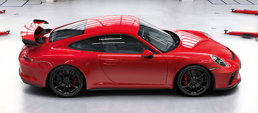 Porsche 911 991.2 GT3 4.0 side top view