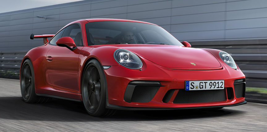 Porsche 911 991.2 GT3 4.0 front corner view