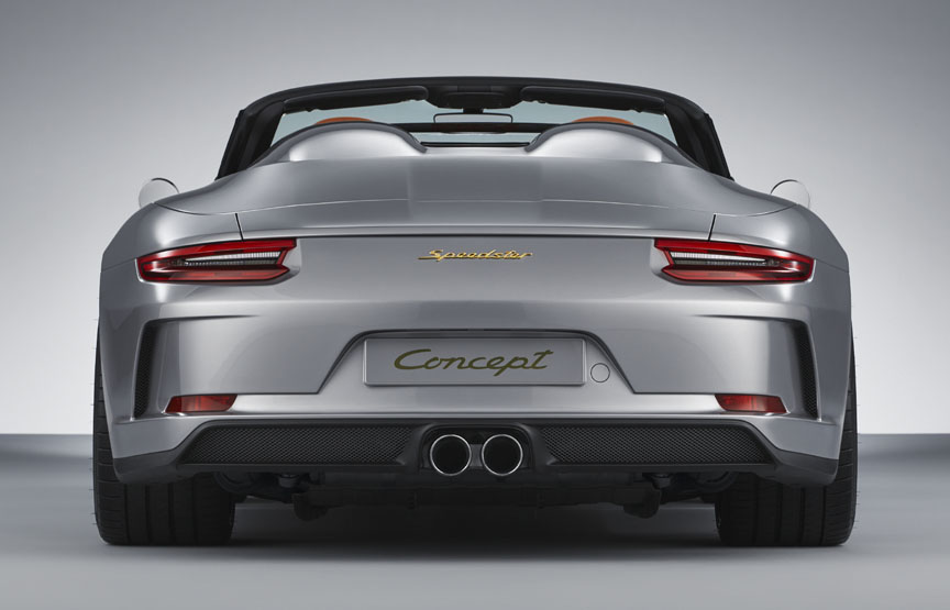 2018 Porsche 911 991 Speedster concept, rear view