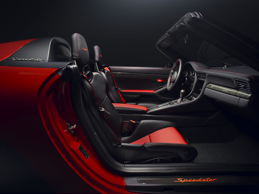 Porsche 911 991 Speedster concept black and red interior