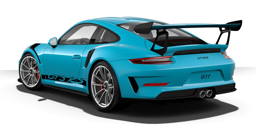 Porsche 911 991.2 GT3 RS in Miami Blue