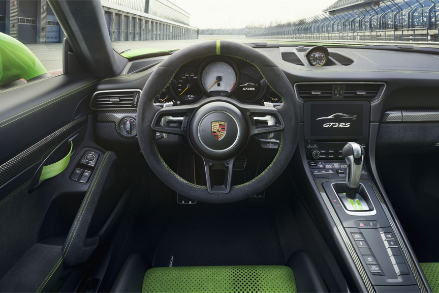 Porsche 911 991.2 GT3 RS dashboard, instruments