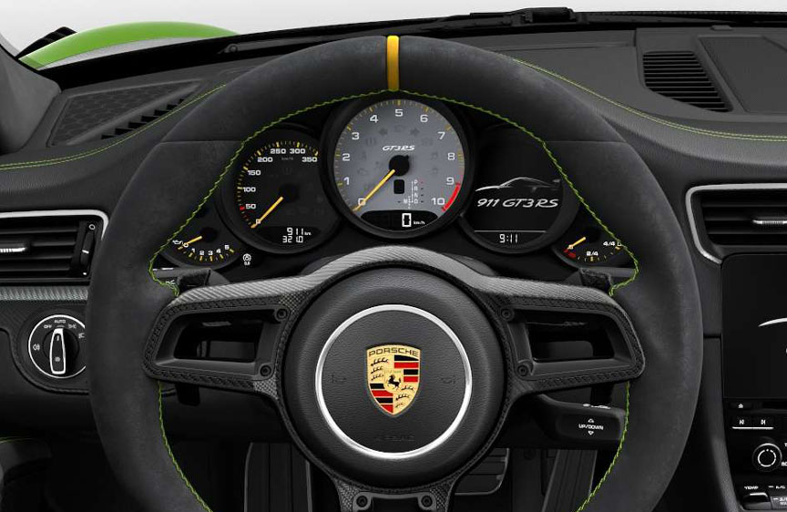 Porsche 911 991.2 GT3 RS Weissach carbon steering wheel
