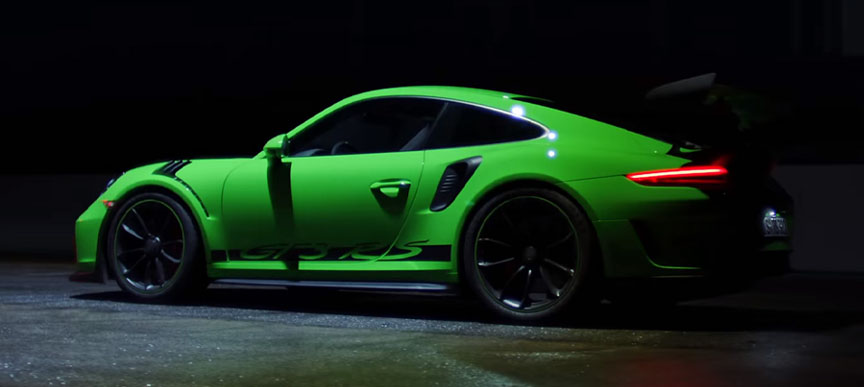 Porsche 911 991.2 GT3 RS in the dark