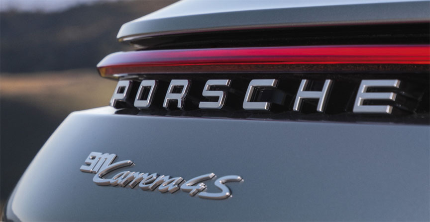 Porsche 911 992 (2020 model) rear lettering