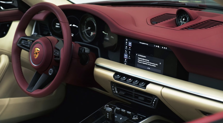 Porsche 911 992 Targa Heritage Design Edition dashboard