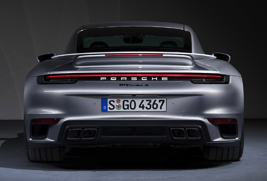 Porsche 911 992 Turbo S rear view