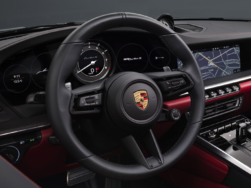 Porsche 911 992 Turbo S steering wheel