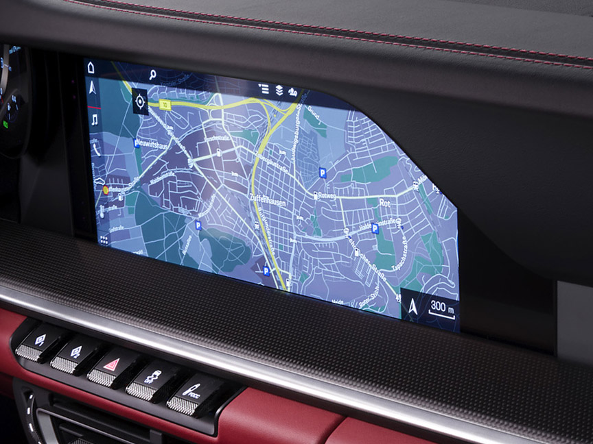 Porsche 911 992 navigation screen