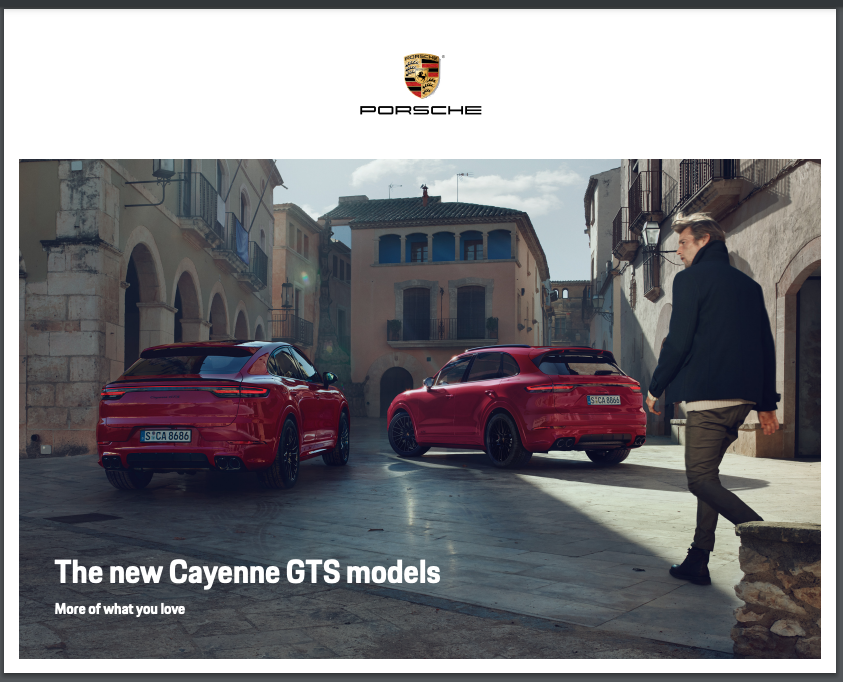 2021 Porsche Cayenne GTS Sales Brochure