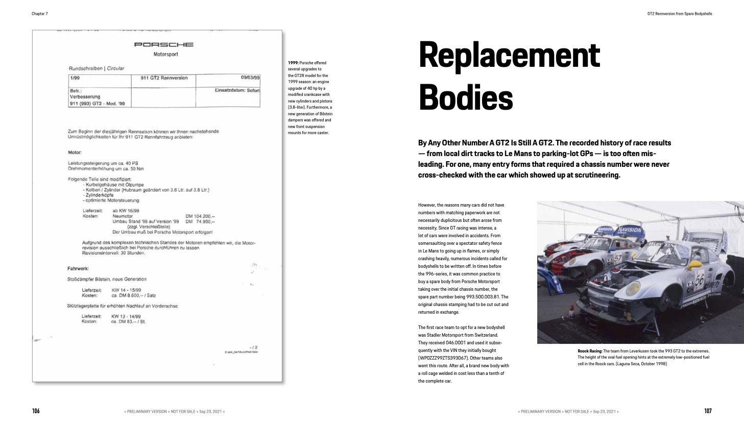 Section of 911 GT2 by Christoph Mäder and Jan Koum about replacement bodies