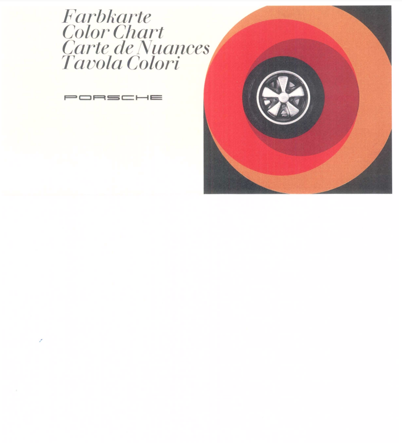 Porsche 911 F-Body Colors & Equipment Samples (1969)