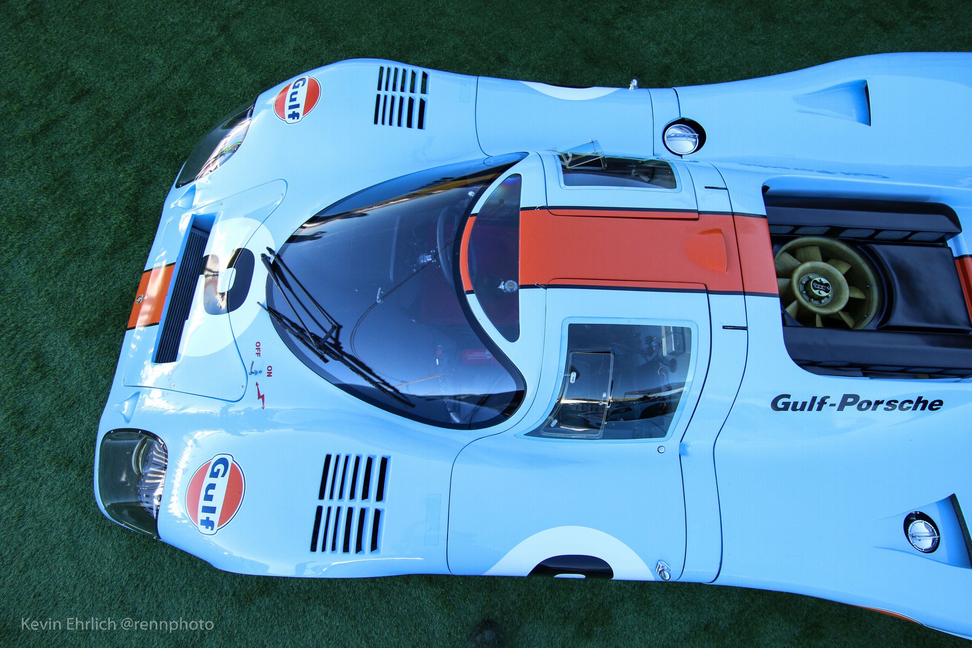 Top view of Porsche 917-015 at Velocity Invitational