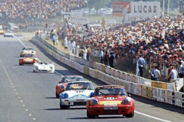 John Fitzpatrick in Porsche RSR Carrera at Le Mans in 1975