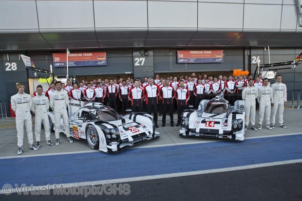 The Porsche Team at Silverstone 6 Hours 2014