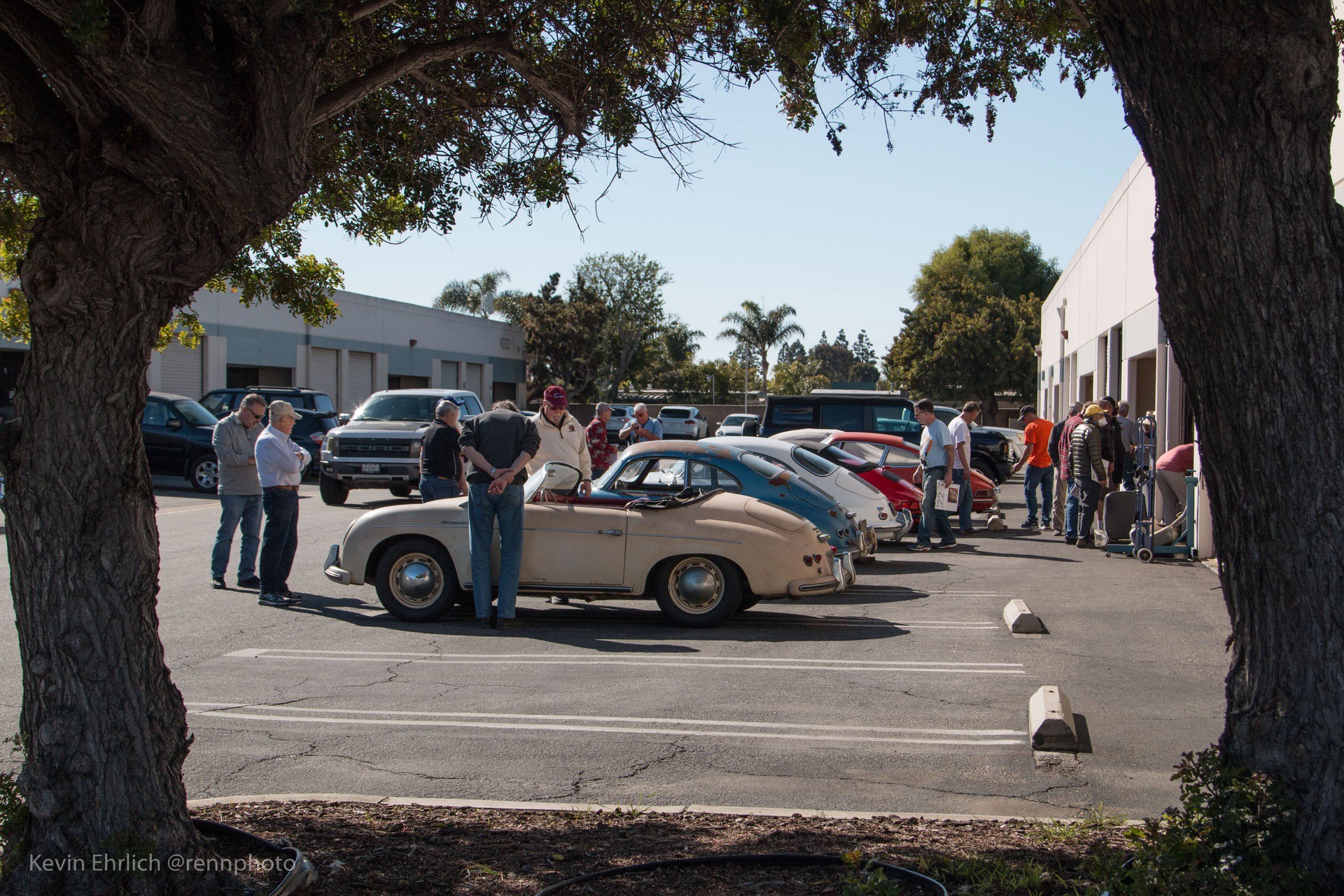 Gathering of vintage Porsche cars during 2022 Lit Show in LA