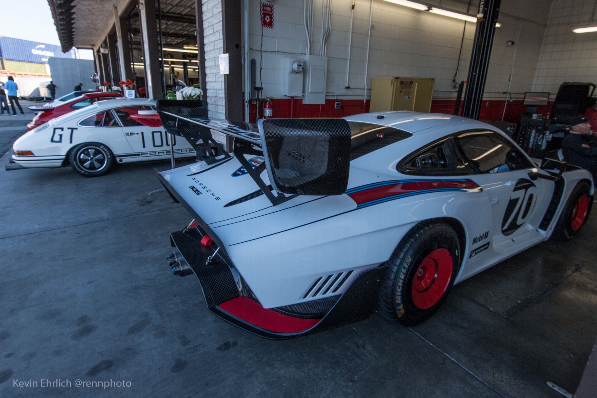 Porsche 935/19 with Martini wrap livery on display during 2022 Lit Show in LA