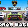 DRAG RACE: Porsche GT3 vs Lamborghini STO vs Ferrari Pista