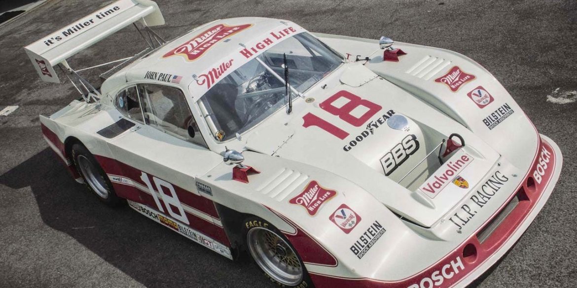 JLP-4 Porsche 935 in Miller High Life livery on pavement