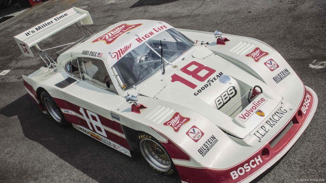 JLP-4 Porsche 935 in Miller High Life livery on pavement