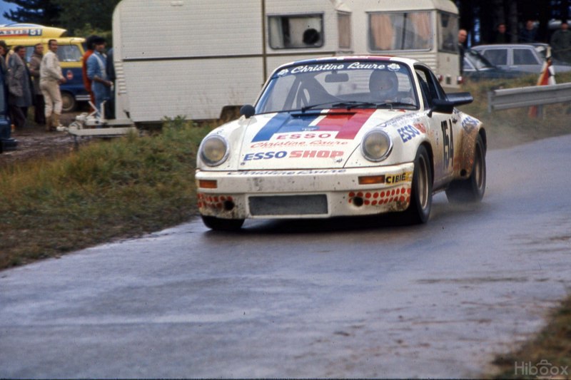 1974 Porsche RS 3.0 Carrera on road in 1974