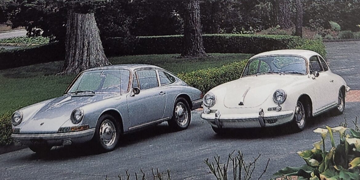 The 1965 911 (left) and the 356 (right) it was replacing. Both cars were available for one year: 1965.