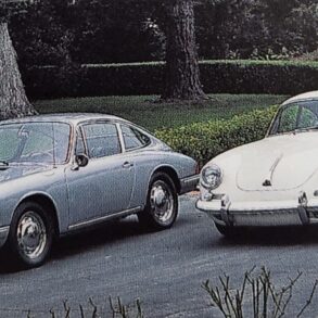 The 1965 911 (left) and the 356 (right) it was replacing. Both cars were available for one year: 1965.